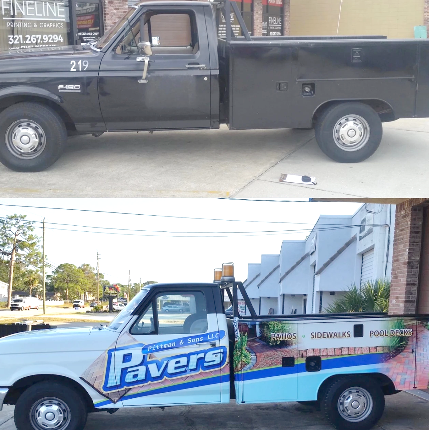 Before After Truck Wrap